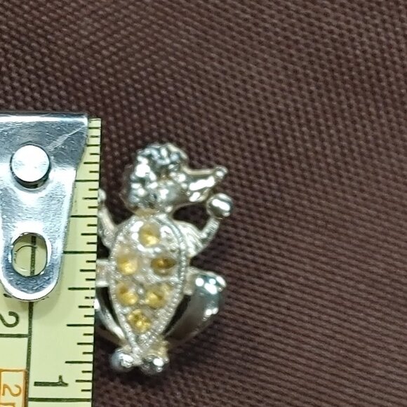 Vintage Dog "Poodle" Rhinestone Brooch/Pin - Picture 3 of 5